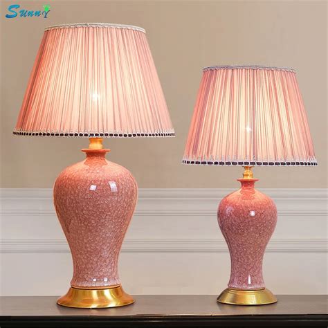 Chinese Ceramic Table Lamps Bedroom Bedside Lamp Wedding Home Decor