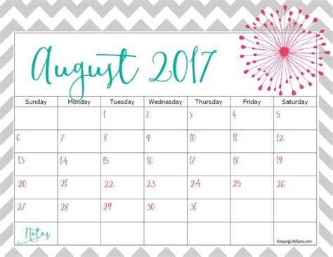 Free 2017 Calendar For You To Print Keeping Life Sane