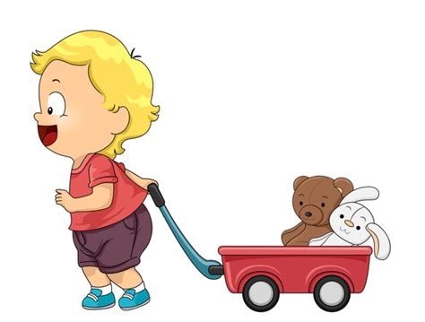 Child Pulling Toy Over 983 Royalty Free Licensable Stock Vectors