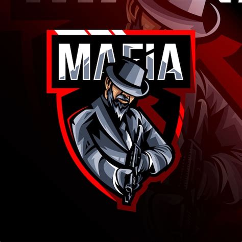 Logo De La Mascotte De La Mafia Vecteur Premium