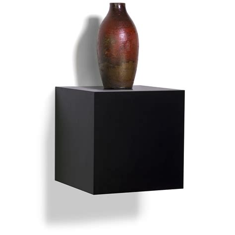 black laminate wall pedestal shelf wall mounted display shoppopdisplays