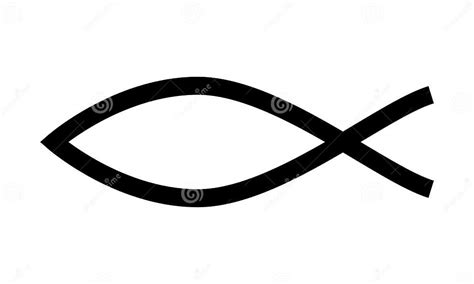 Christian Fish Symbol Jesus Fish Eligious Sign Stock Vector