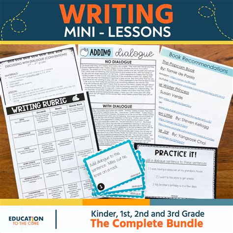 Writing Mini Lessons For Primary Education To The Core