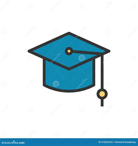 Mortarboard Line Icon Square Academic Cap Outline Vector Sign Linear