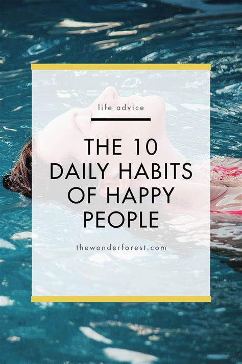 The 10 Daily Habits Of Happy People Wonder Forest