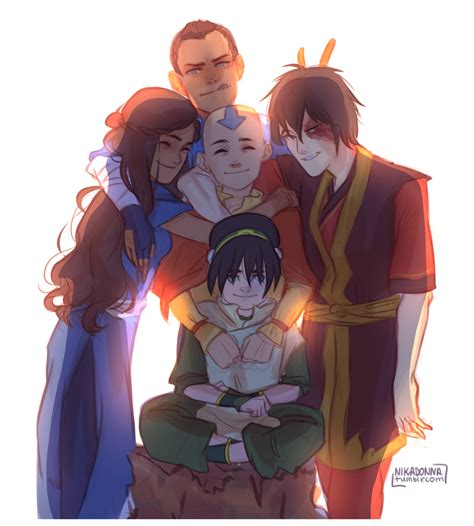 some gaang group hug by nikadonna team avatar avatar aang avatar legend of aang avatar