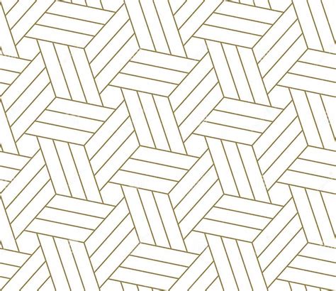 Modern Simple Geometric Vector Seamless Pattern With Gold Line Texture