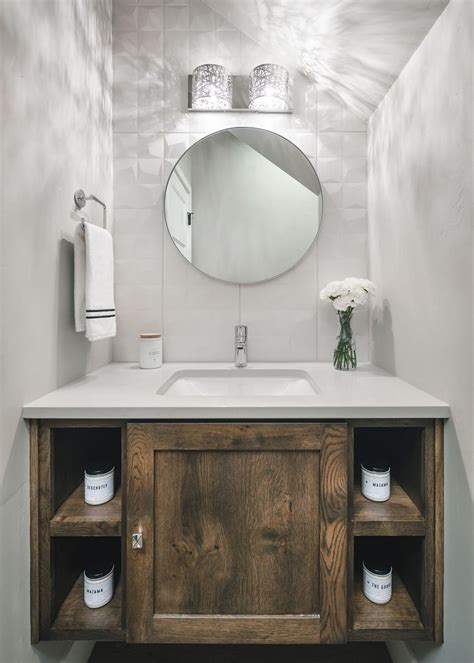 Contemporary White Powder Room With Single Vanity Hgtv