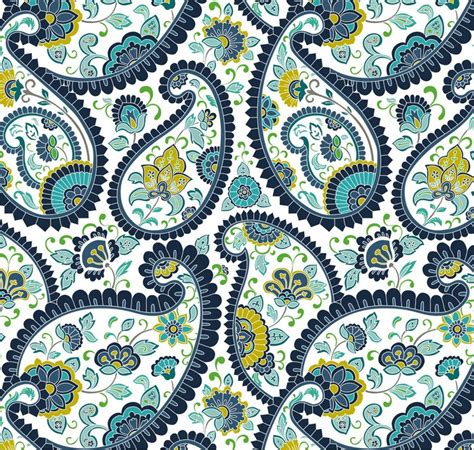 Traditional Paisley Floral Pattern Textile Rajasthan India Wall
