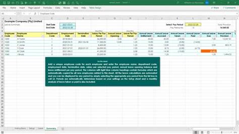 Sick Leave Tracking Template Excel Skills