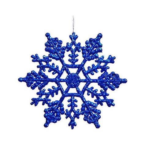 Northlight 24ct Glitter Snowflake Christmas Ornament Set 4 Lavish