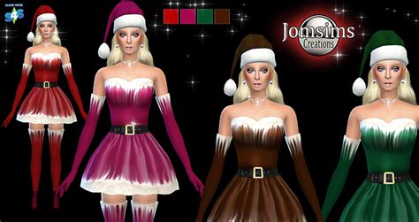 My Sims 4 Blog Santa Dresses And Hat By Jomsims