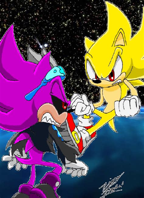 Super Sonic Vs Super Scourge By Sukajisplats On Deviantart