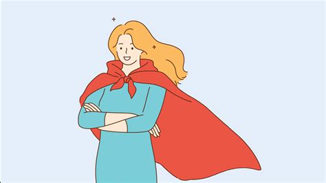 Woman Supergirl Success Strength Concept 3d Graphic Video Portrait