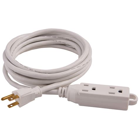 Hypertough White 10 General Use Indoor Extension Cord With 3 Prongs