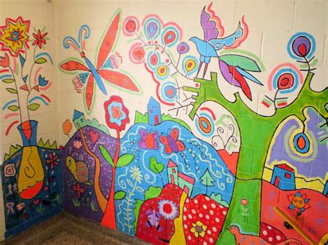 Wall murals can be educational as well as inspire a child's imagination. website of an artist who does brilliant collaborative ...