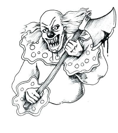 Killer Clown Coloring Pages at GetDrawings | Free download