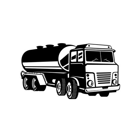 Tanker Truck Clip Art Black And White