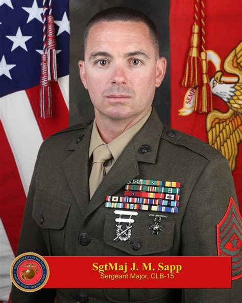 Sergeant Major Jeremy M Sapp 1st Marine Logistics Group Leaders