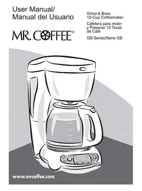 Mr Coffee Gb Series User Manual Pdf Download Manualslib