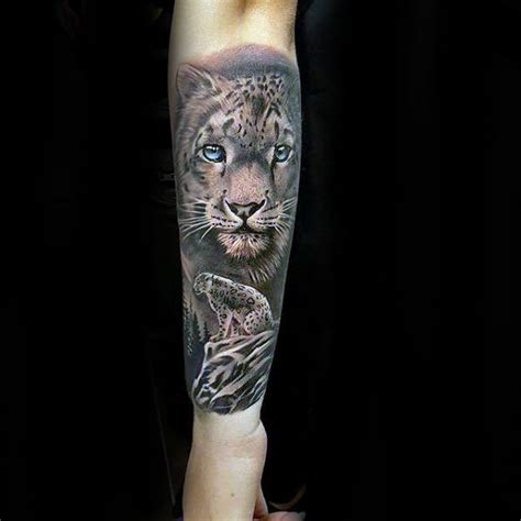 50 Snow Leopard Tattoo Designs For Men Animal Ink Ideas