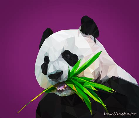 Panda Here Goes Another Low Poly Rlowpoly2d