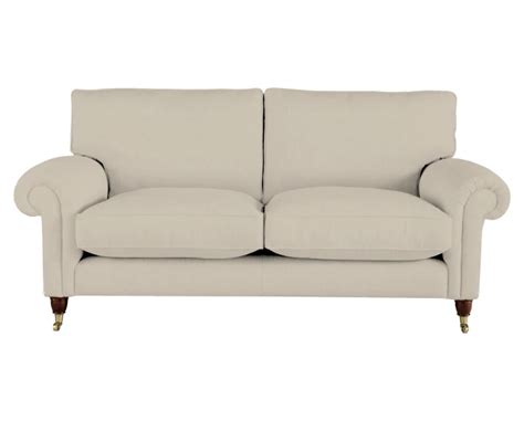 Laura Ashley Large 2 Seater Kingston Sofa In Dalton Natural Fabric
