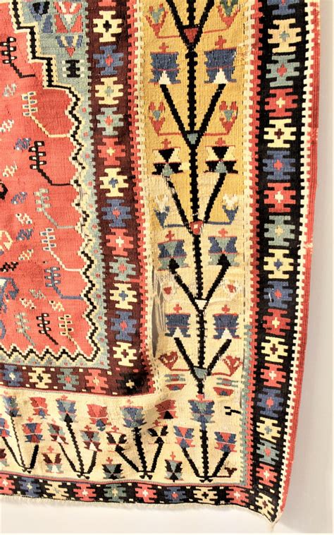 They are beautiful masterpieces from the middle east, which handmade rug adds comfort and pulls a room together. Antique Wool Flat-Woven Turkish Prayer Rug or Tapestry For ...