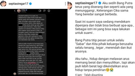 Septia Siregar Bongkar Isi Chat Permintaan Maaf Chandrika Chika