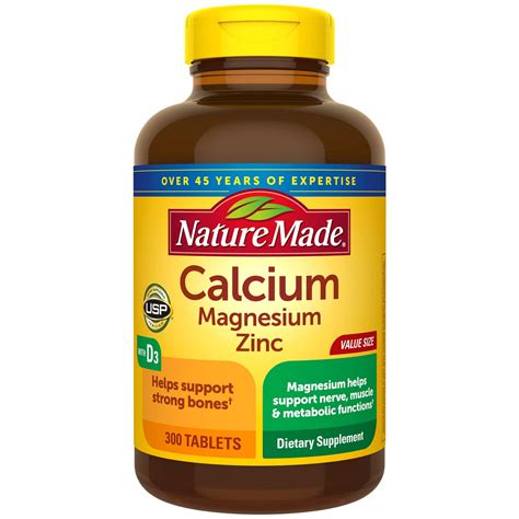 Nature Made Calcium Magnesium Oxide Zinc With Vitamin D3 Helps