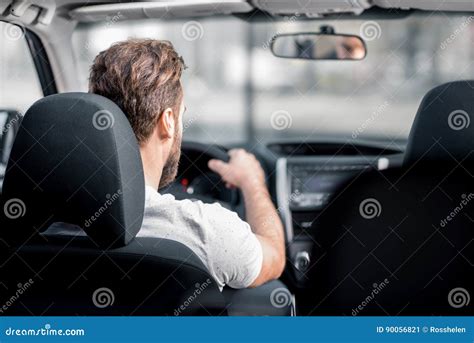Man Driving A Car Stock Image Image Of Attractive Auto 90056821
