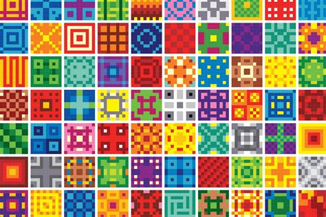 One Hundred 10x10 Pixel Patterns Pixel Pattern Pixel Art Pixel