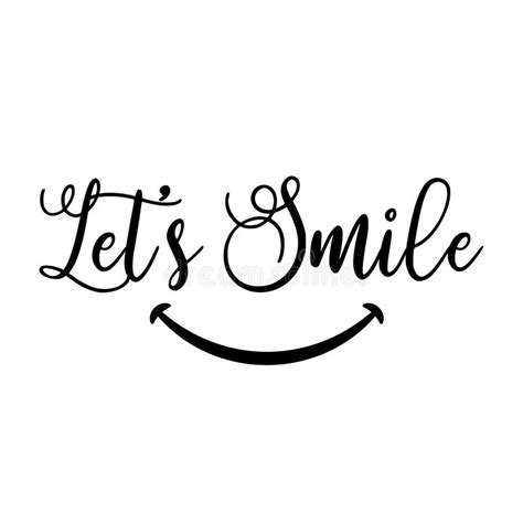 Let S Smile Hand Drawn Typography Poster T Shirt Hand Lettered
