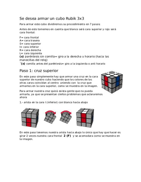 Elucidación Triángulo Groseramente 7 Pasos Para Armar El Cubo Rubik