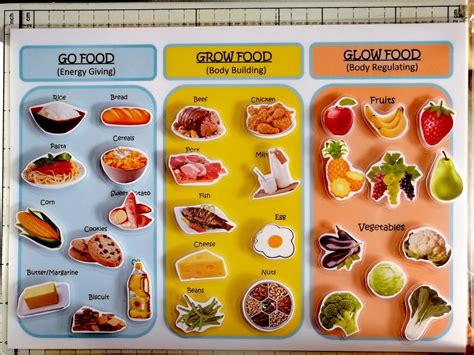Go Grow Glow Foods Chart With Labels Chart Walls Sexiz Pix