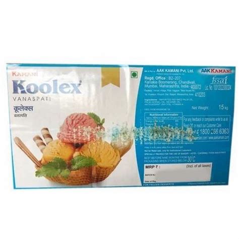 Kamani Koolex Vanaspati Oil Packaging Type Box Packaging Size 15kgs
