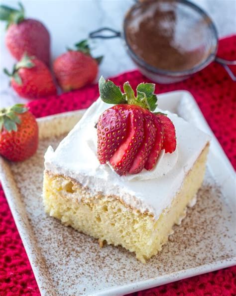 Tres Leches Cake A Delicious 3 Milk Poke And Pour Cake