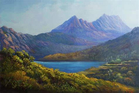 Cradle Mountain Tasmania Painting By Christopher Vidal Fine Art America