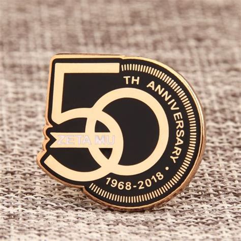 50th Anniversary Custom Pins Badge Design Custom Pins Anniversary Logo