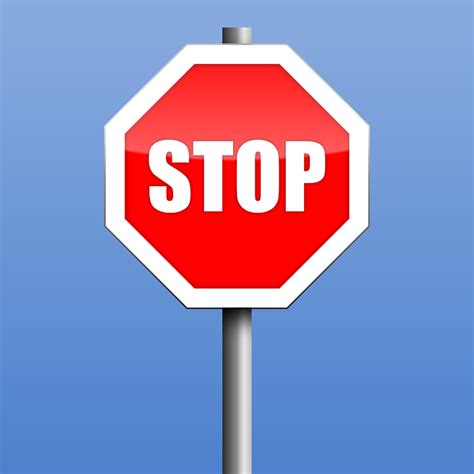 Stop Road Sign Warning · Free Vector Graphic On Pixabay