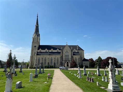 American Heartland Neo Gothic Cemetery Chapel In New Vienna Iowa