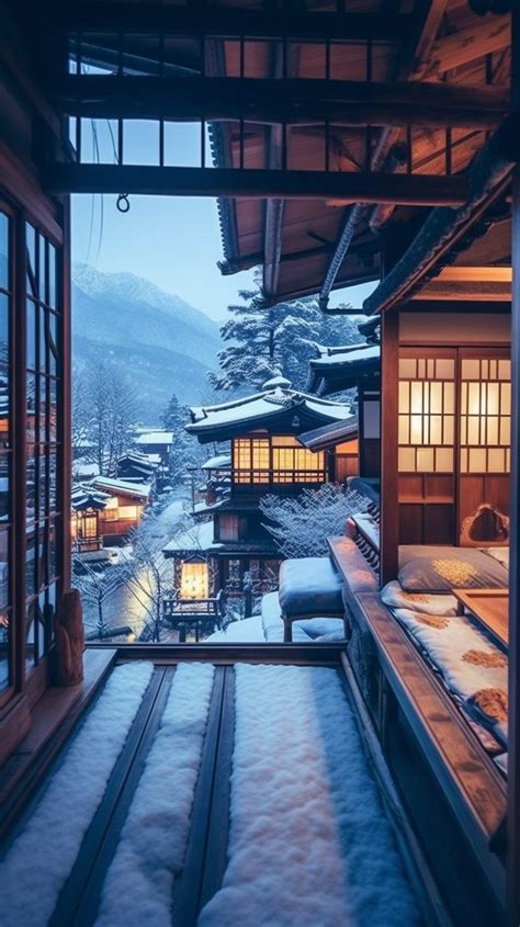 A Gassho Style Home At A Snowy Japanese Village Traditional Japanese