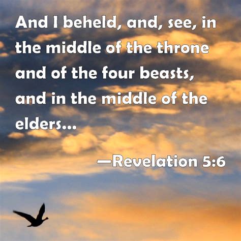 Revelation 56 And I Beheld And See In The Middle Of The Throne And