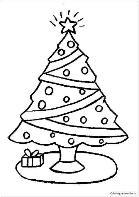 Christmas Tree Coloring Pages Kids Coloring Pages