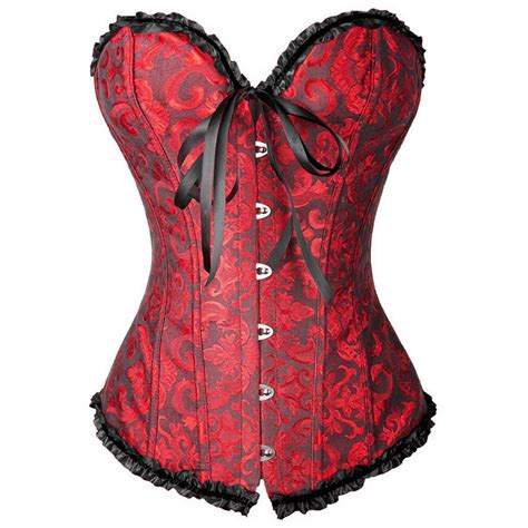 Embroidered Burlesque Corset M