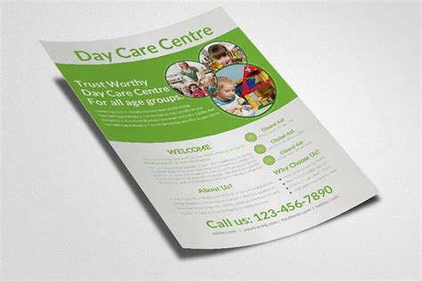 Daycare Flyer Templates Creative Flyer Templates ~ Creative Market