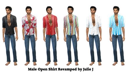 Sims 4 Open Shirt