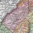 Shenandoah County, Virginia, Map, 1911, Rand McNally, Woodstock ...