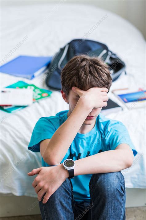 Depressed Teenage Boy Stock Image C0346340 Science Photo Library