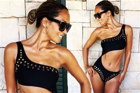 Myleene Klass Flaunts Slender Figure In Sexy Cut Out Swimsuit As She